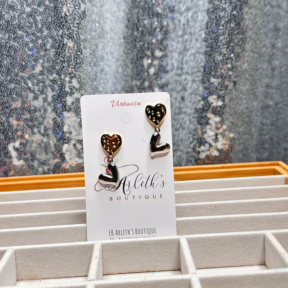 Heart Drop Earrings